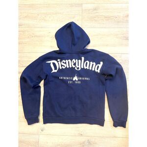Disneyland Authentic Original Est. 1955 Zip Hoodie Navy Youth 12/14 Adult Small